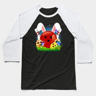 Bowling Easter Bunny Egg, Funny Easter Day Baseball T-Shirt